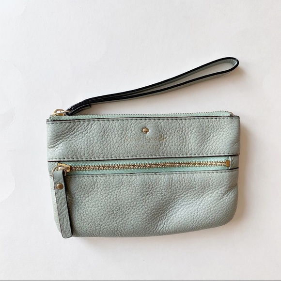 kate spade Handbags - Kate Spade Cobble Hill Leather Bee Wristlet Blue